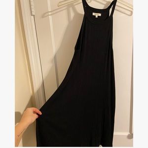 Black spaghetti strap ribbed dress